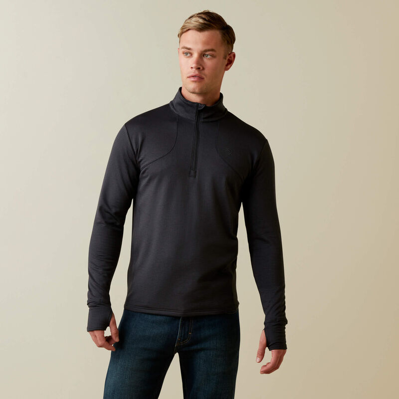 ARIAT GRIDWORK 1/4 ZIP BASELAYER NEGRA