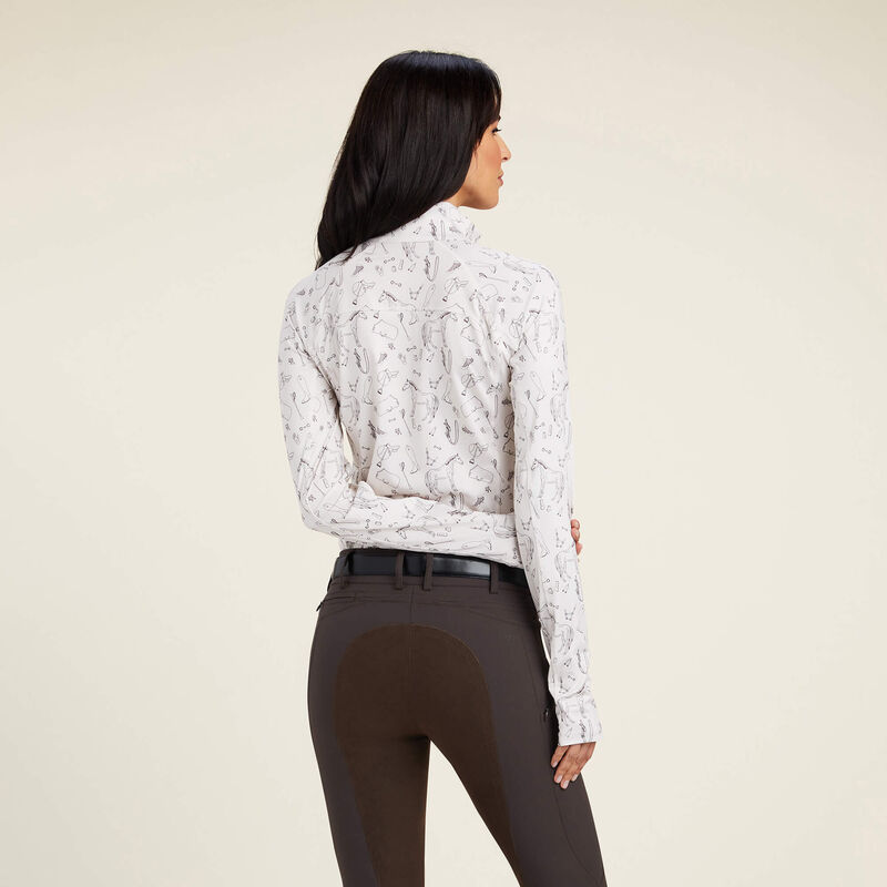 LOWELL 2.0 1/4 ZIP SEA SALT TACK PRINT
