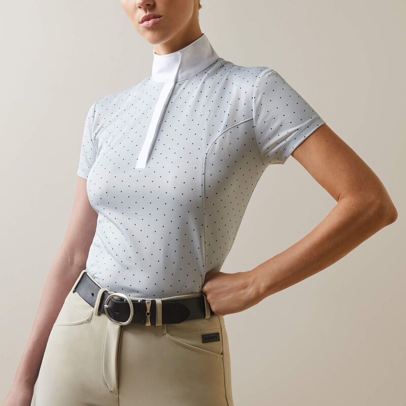 ARIAT APTOS VENT SHOW SHIRT PUNTO GRIS PERLA