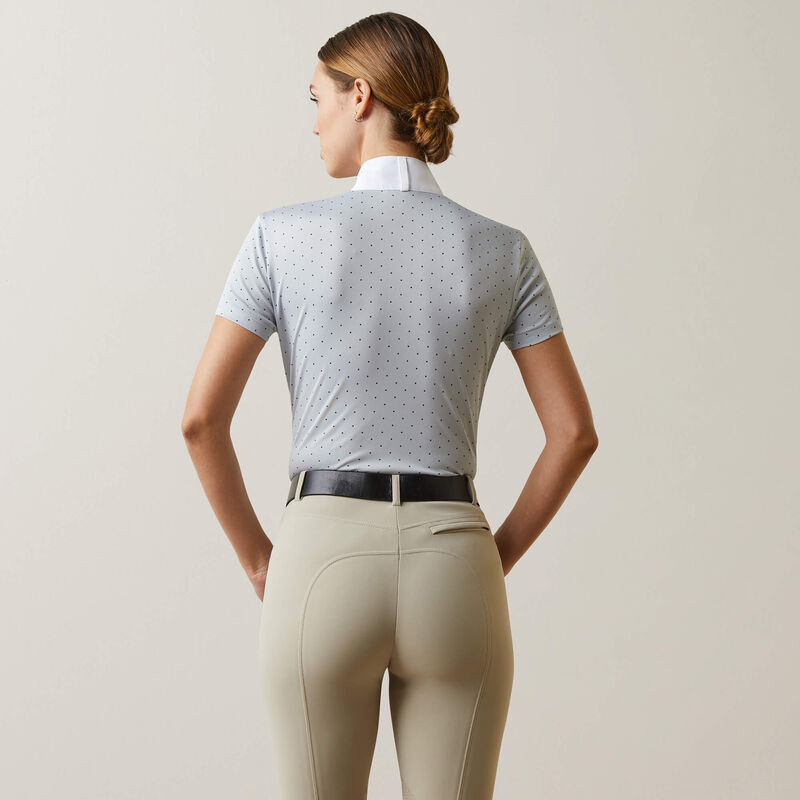 ARIAT APTOS VENT SHOW SHIRT PUNTO GRIS PERLA