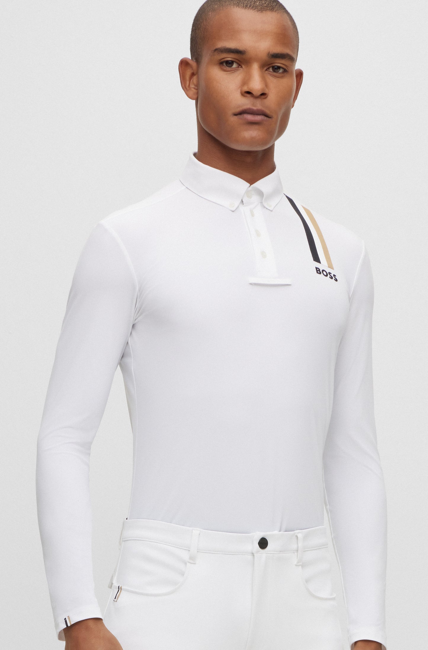 BOSS NICK SIGNATURE STRIPE SHOW SHIRT WHITE