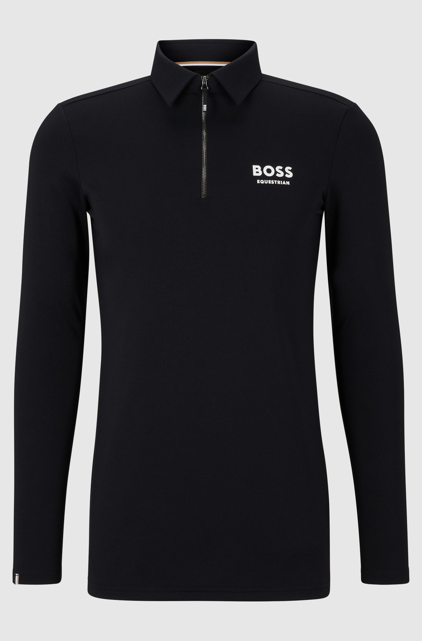 BOSS ELTON SIGNATURE STRIPE TRAINING POLO BLACK