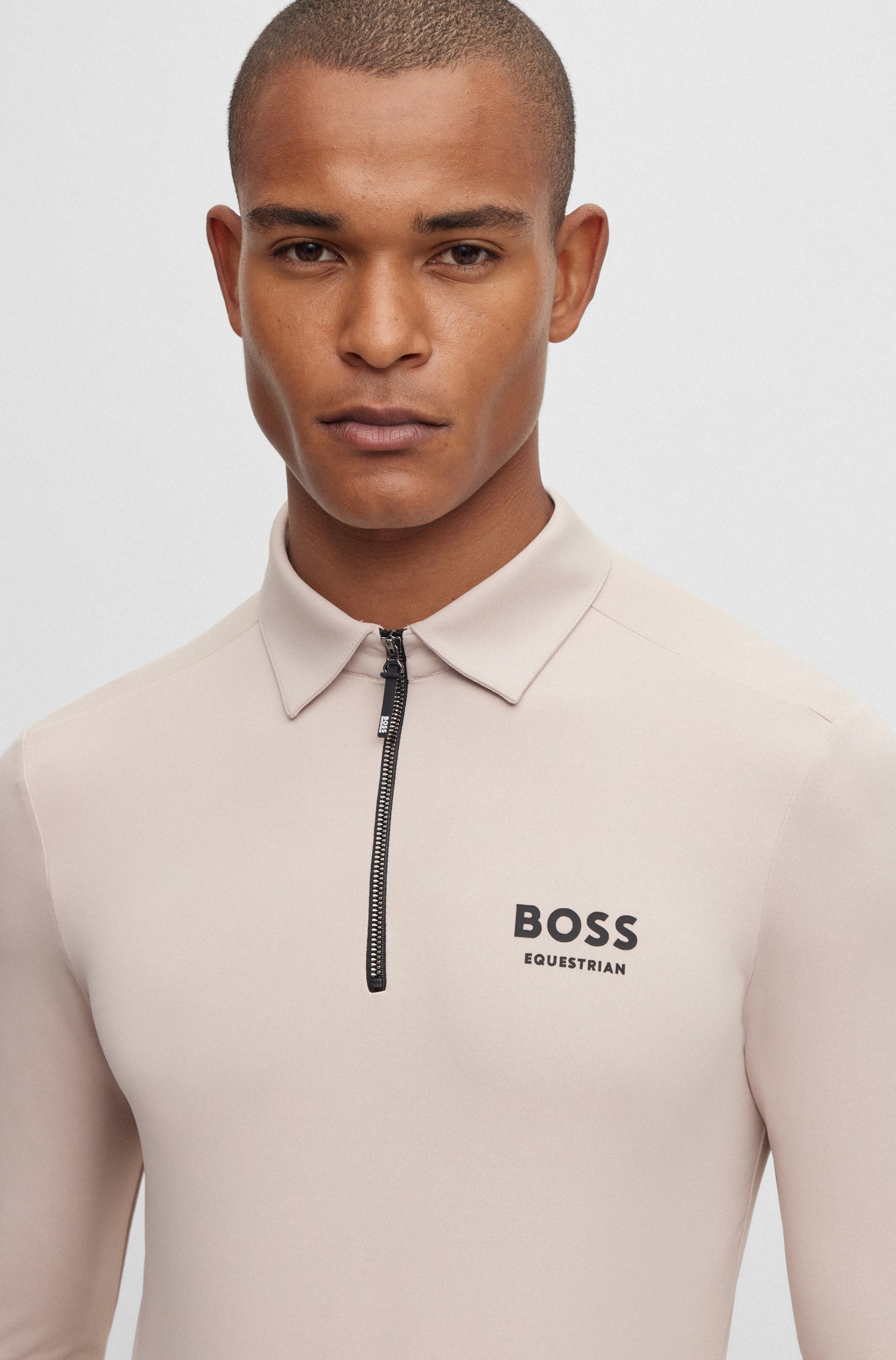 BOSS ELTON SIGNATURE STRIPE TRAINING POLO BEIGE