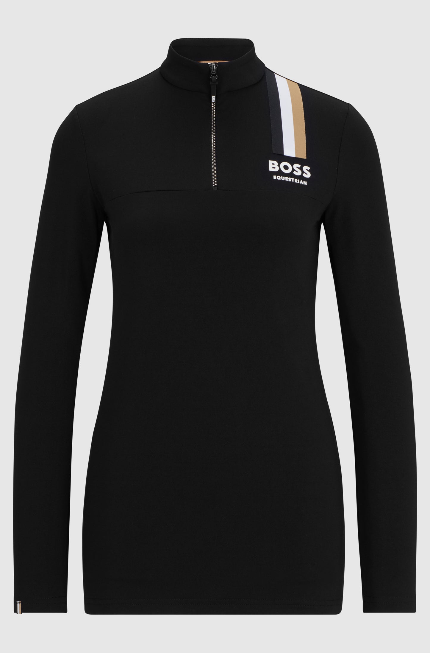 BOSS LIA SIGNATURE STRIPE TRAINING SHIRT BLACK