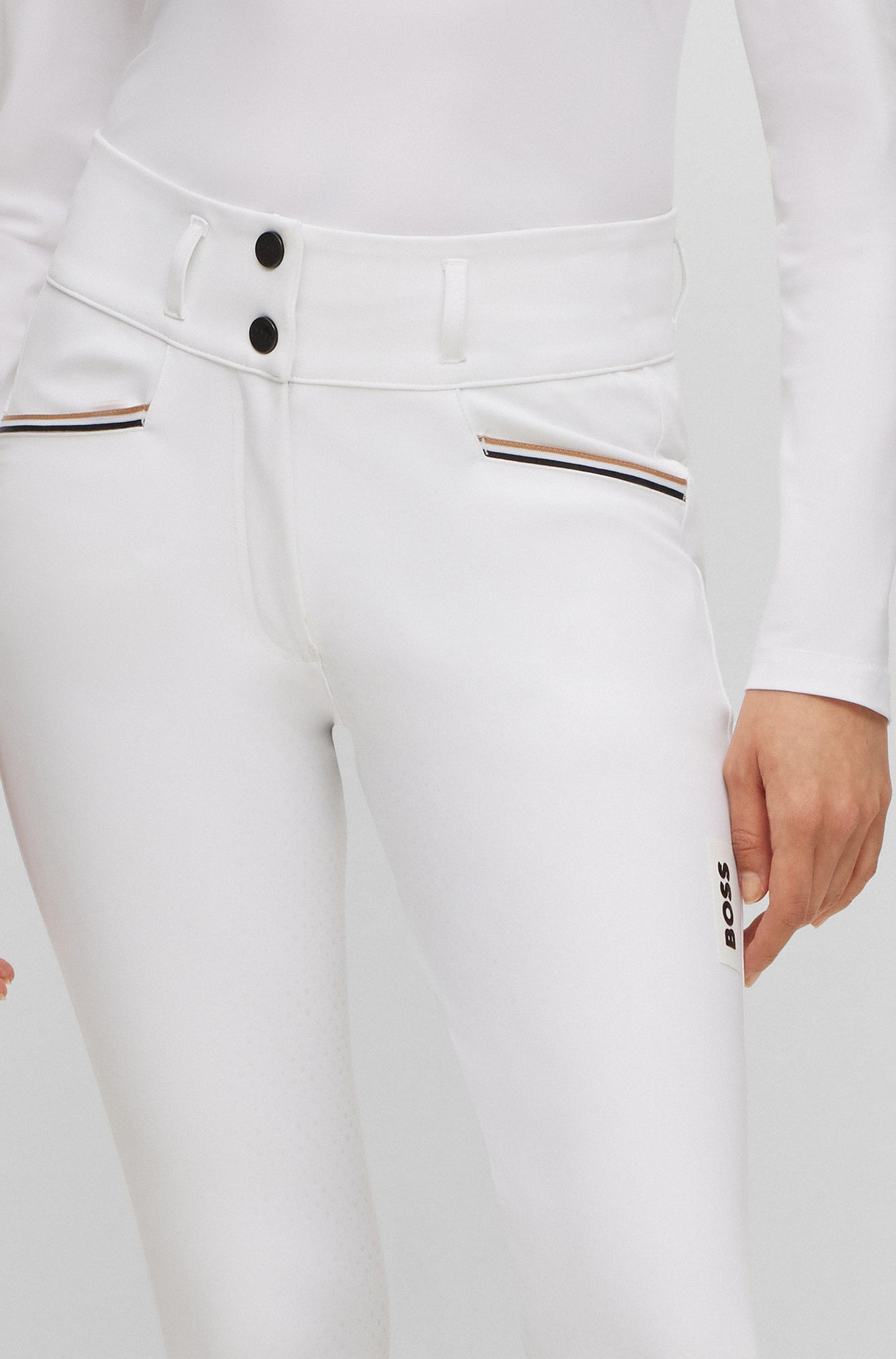 BOSS HAILEY FULL GRIP BREECHES WHITE