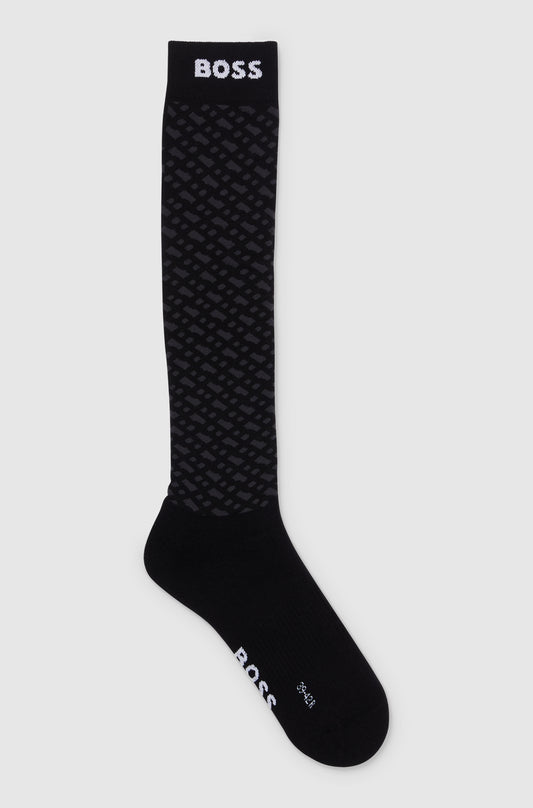 BOSS MONOGRAM SOCKS BLACK