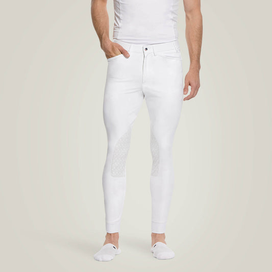 ARIAT MEN TRI FACTOR GRIP KNEE PATCH BREECH WHITE