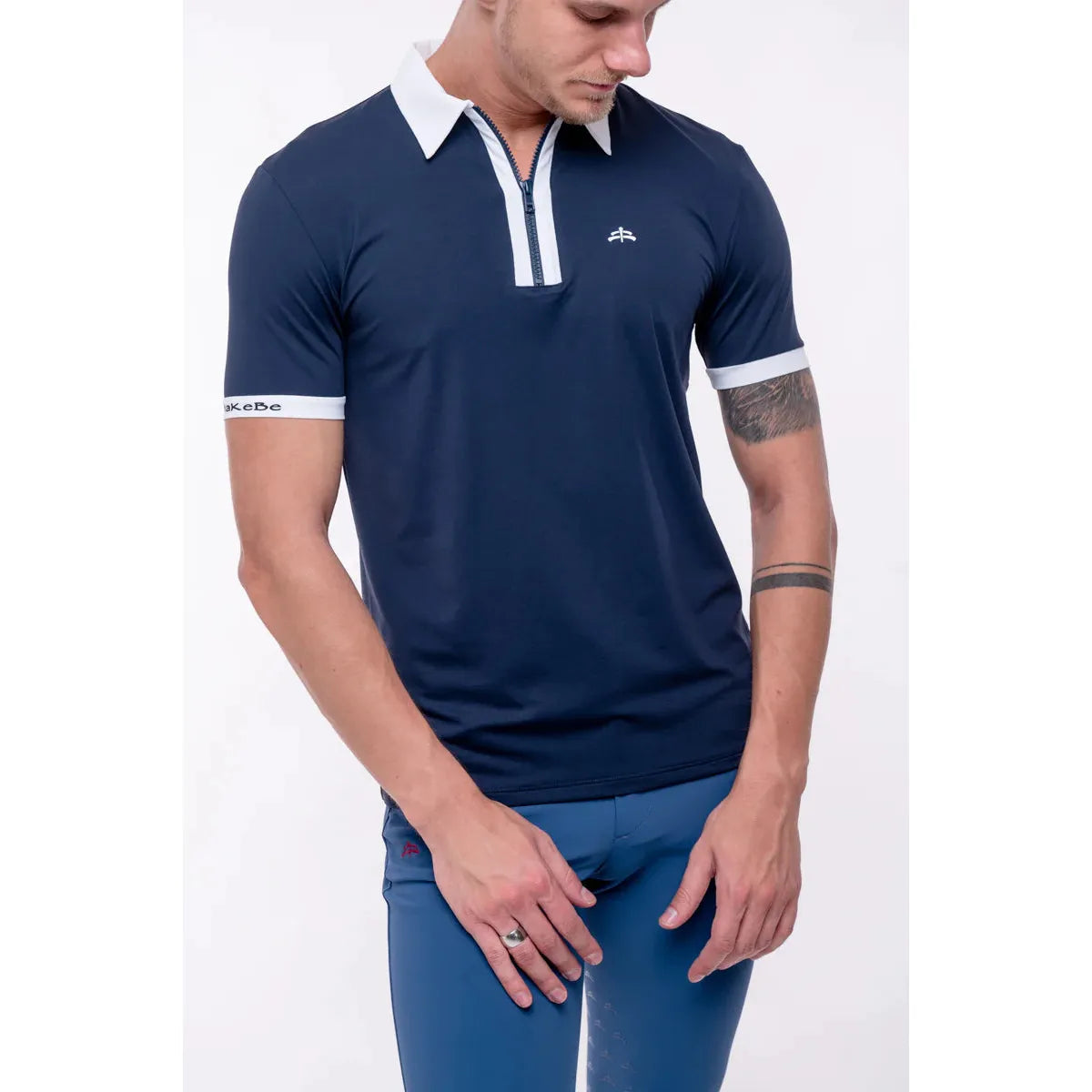 MAKEBE MAN POLO WITH ZIP MARK