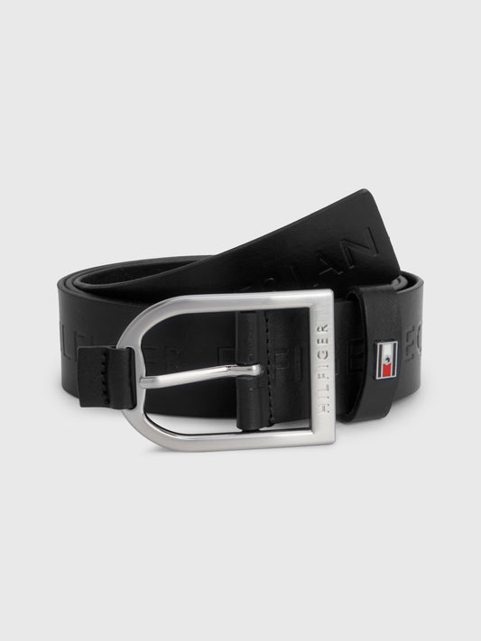HILFIGER STIRRUP BUCKLE VEGAN BELT DESERT SKY