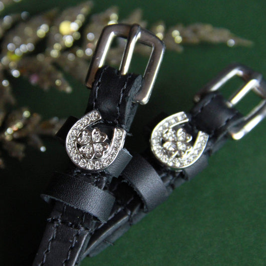 D&S HORSE SHOE CLOVER SPUR STRAPS
