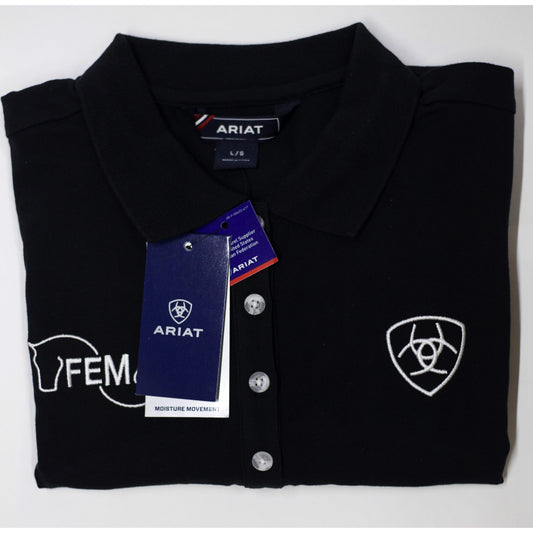 ARIAT MEXICO SMU TEAM POLO BLACK MEN
